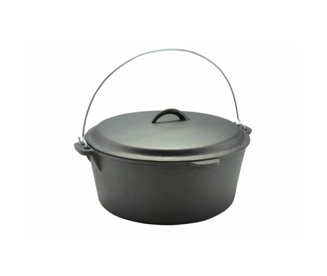 Ceaun fonta, cu maner si capac, 7.2 L, 30x14 cm, Perfect Home