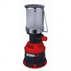 Lampa cu gaz camping, turistica, Dedra, inox, aprindere piezo-electrica, 80 W