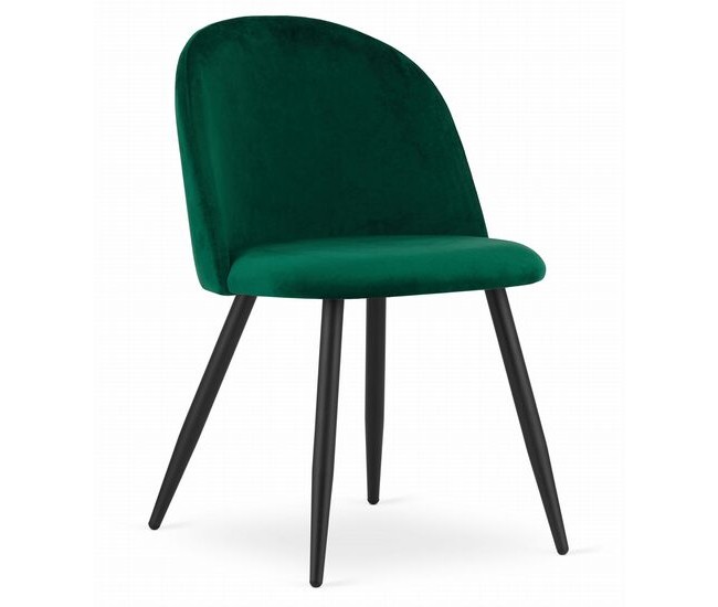 Scaun bucatarie/living, Artool, Bello, catifea, metal, verde, 46x42.5x76.5 cm