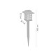 Lampa solara pentru gradina, LED, 8.5x8.5x38.5 cm, Alya 