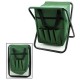 Scaun mini pliabil, gradina, camping, pescuit, cu geanta, verde, max 80 kg, 25x27x32 cm 