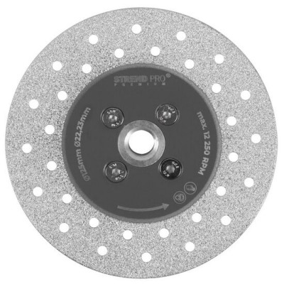 Disc diamantat, 2 in 1, taiere si slefuire beton, marmura, placi ceramice, 125 mm, M14, Strend Pro