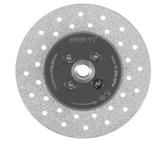 Disc diamantat, 2 in 1, taiere si slefuire beton, marmura, placi ceramice, 125 mm, M14, Strend Pro