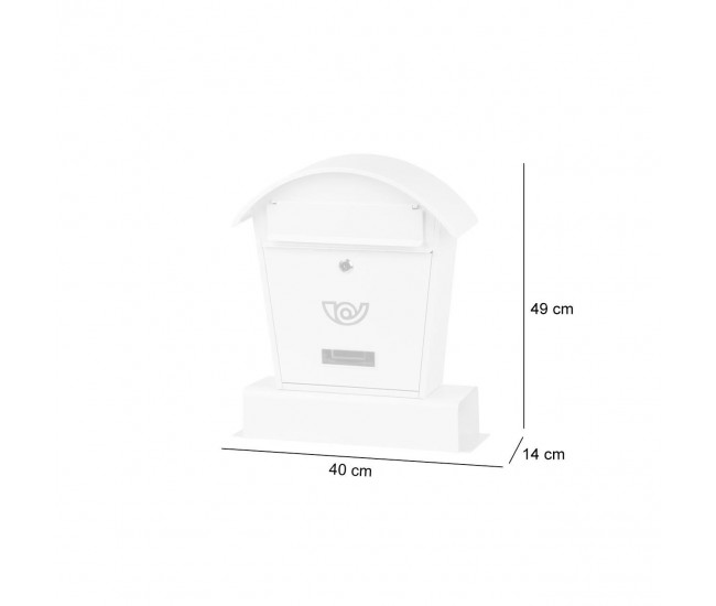 Cutie postala, alba, 40x14x49 cm​​​​​​​, Lambert