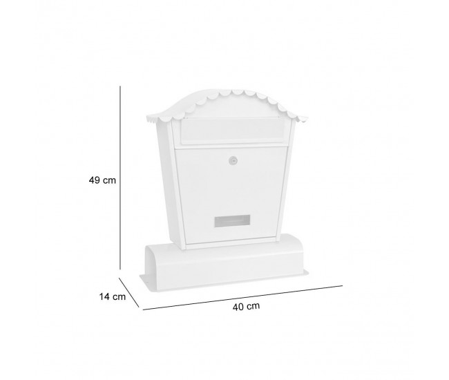 Cutie postala, alba, 40x14x49 cm, Hubert