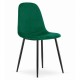 Scaun bucatarie/living, Artool, Como, catifea, metal, verde si negru, 44.5x50.5x87.5 cm