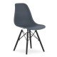 Scaun stil scandinav, Artool, Osaka, PP, lemn, gri inchis si negru, 46x54x81 cm