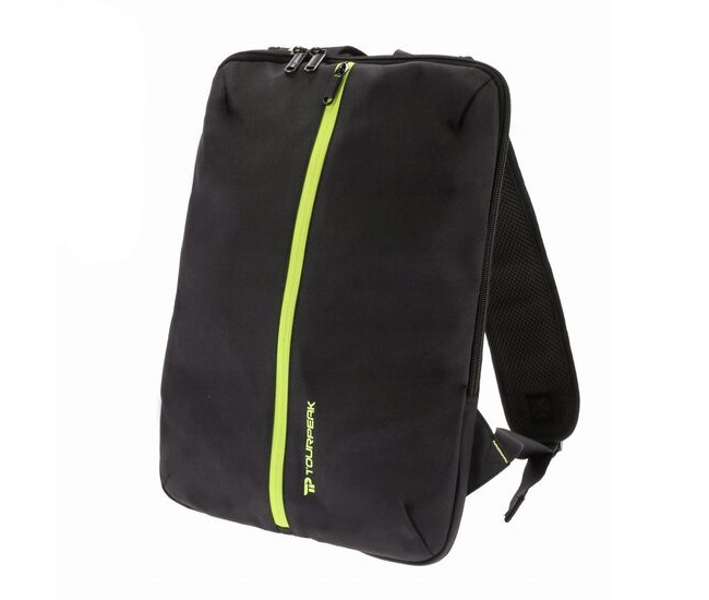 Ghiozdan/rucsac turistic, Tourpeak, 4 compartimente, buzunar laptop, negru, 11 L, 29x5x40 cm