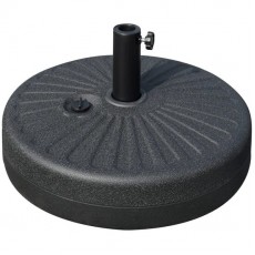 Suport pentru umbrela 38-48 mm, rotund, HDPE si otel, negru, 51x28 cm