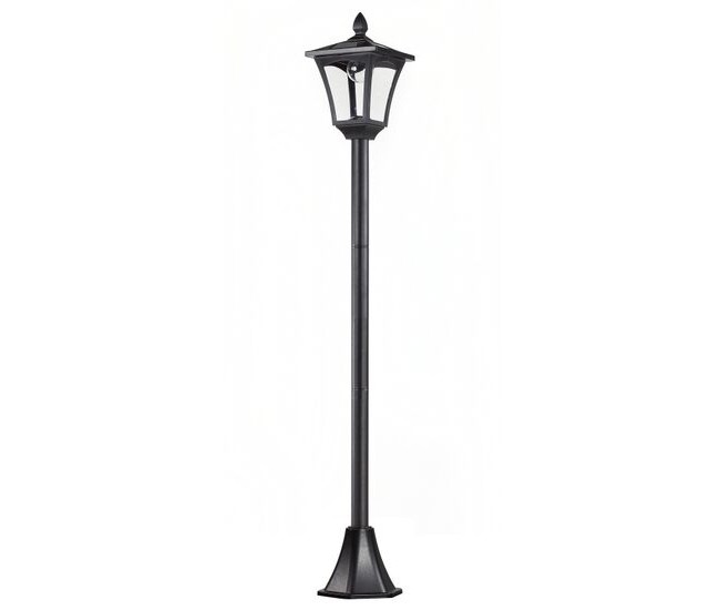 Lampa solara tip felinar pentru gradina, 1 LED, 18x18x160 cm