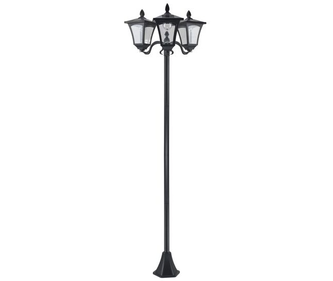 Lampa solara tip felinar pentru gradina, 3 LED, 51.5x47x182.5 cm