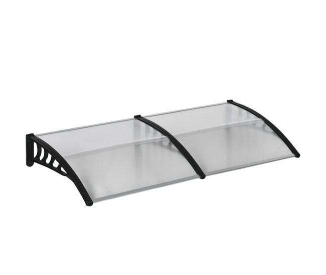 Copertina marchiza, policarbonat si aluminiu, transparent, 200x96x27 cm