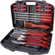 Ustensile pentru barbecue, grill, gratar, inox, cu geanta, set 19 piese, Strend Pro Grill