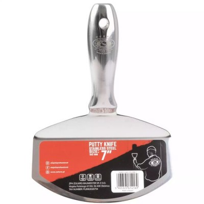 Spaclu/spatula inox pentru galeata, lama curbata, 160 mm, Olejnik