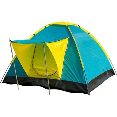 Cort camping, Strend Pro, 3-4 persoane, poliester cu rezistenta UV, impermeabil, 205x205x120 cm