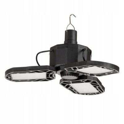 Lampa solara camping, pliabila, LED, 200 W, impermeabila, cu USB, telecomanda, agatatoare, 4 moduri de iluminare, 40 m, Trizand