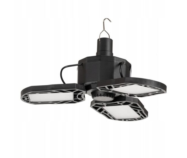 Lampa solara camping, pliabila, LED, 200 W, impermeabila, cu USB, telecomanda, agatatoare, 4 moduri de iluminare, 40 m, Trizand