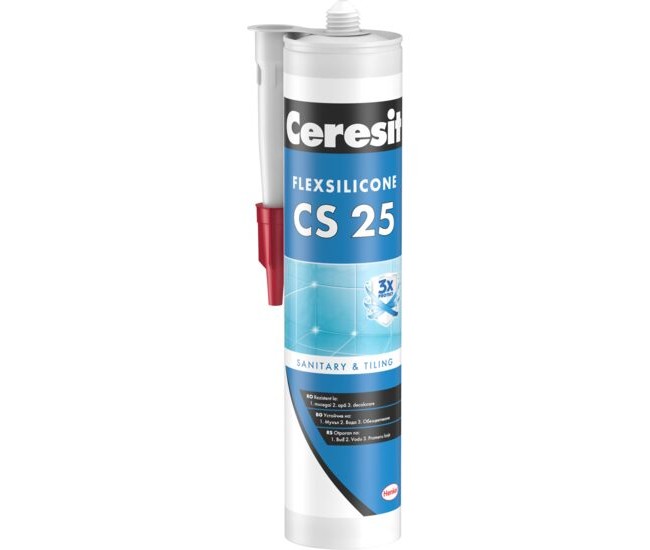 Silicon Sanitar Ceresit CS 25 interior, antracit, 280 ml