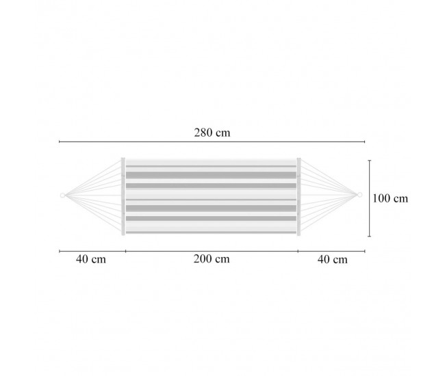 Hamac bumbac, max 100 kg, 200x100 cm, Yarina