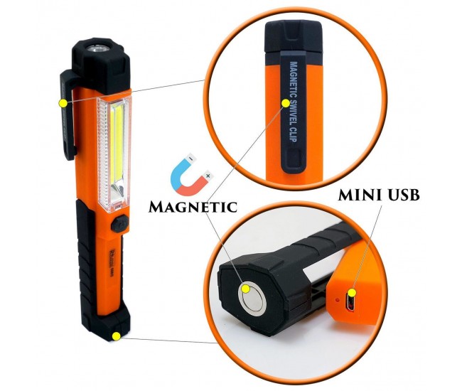 Lanterna MINI de lucru, 145+60 lm LED, lampa portabila cu acumulator, 800 mAH, RICHMANN EXCLUSIVE