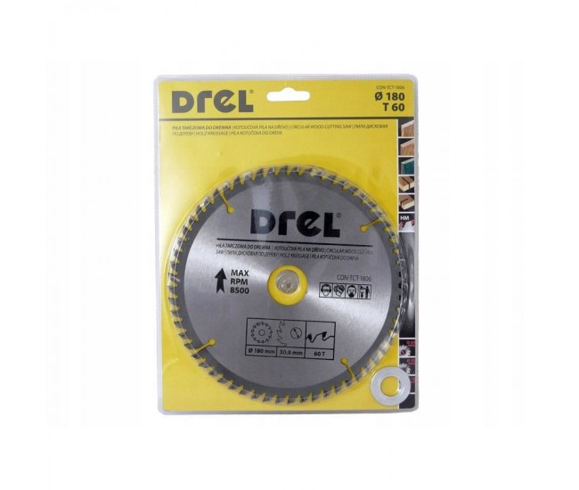 Disc circular vidia, 60 dinti, 180 mm, Drel