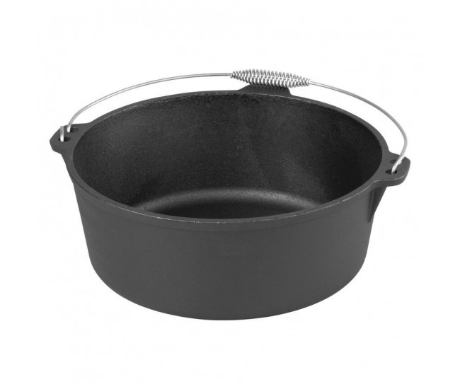 Oala de fonta cu maner din inox, 10.1 L, 34x14 cm, MagicHome