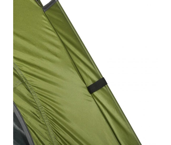 Cort camping, 4 persoane, impermeabil, cu geanta, deschidere automata, verde si maro, 210x210x135 cm