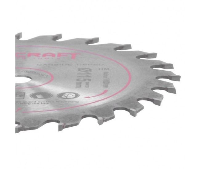 Disc circular pentru fierastrau 114784, 24 dinti, 115 mm, Worcraft