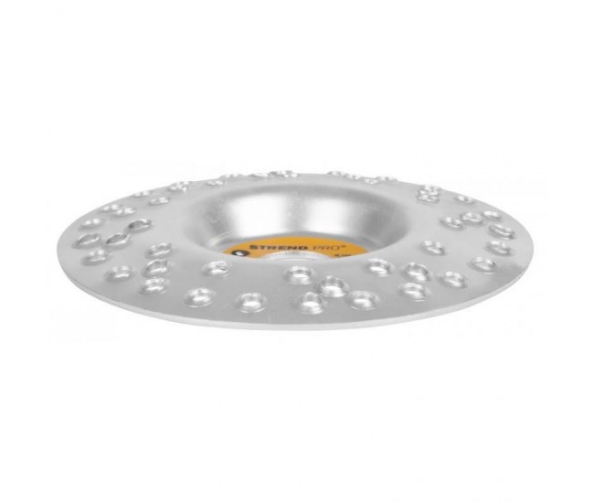 Disc circular slefuit, modelat, cu gauri, otel carburat, pentru lemn, plastic, 125x22 mm, Strend Pro