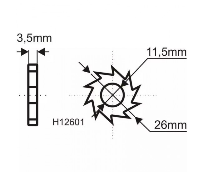 Disc de frezat pentru masina de slefuit pardoseala DED7747, 135x22.2 mm, Dedra