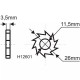 Disc de frezat pentru masina de slefuit pardoseala DED7747, 135x22.2 mm, Dedra