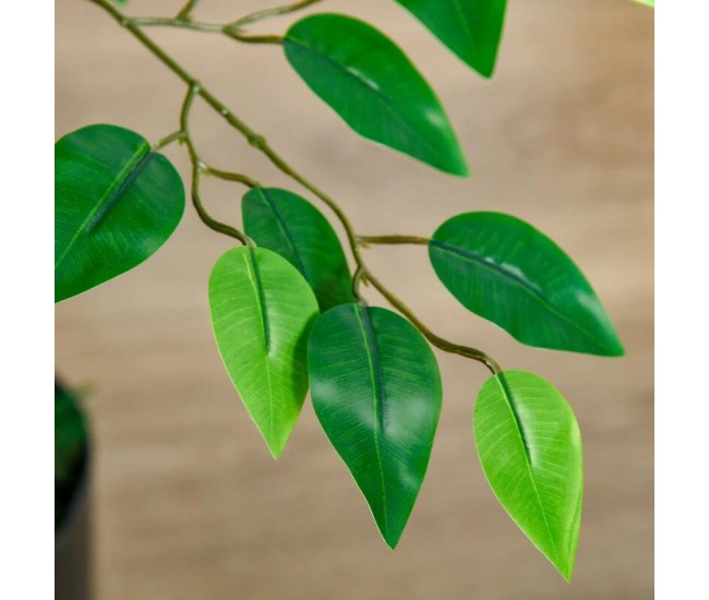 Planta artificiala, ficus cu ghiveci, verde, 135 cm