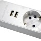 Prelungitor electric 3 prize, 2xUSB, 1.5 m, intrerupator, GELUX 