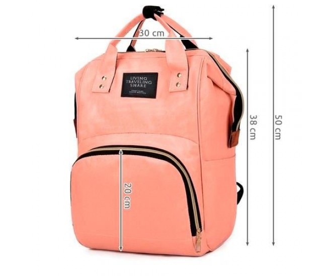 Geanta/rucsac pentru mamici, bebelus, impermeabila, roz, 30 L, max 15 kg, 30x50 cm, Isotrade