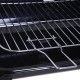 Gratar gradina cu carbuni, grill dreptunghiular, reglabil, cu roti, 87x43x83 cm