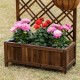 Jardiniera decorativa cu suport pentru plante cataratoare, lemn, maro, 60x30x122.5 cm