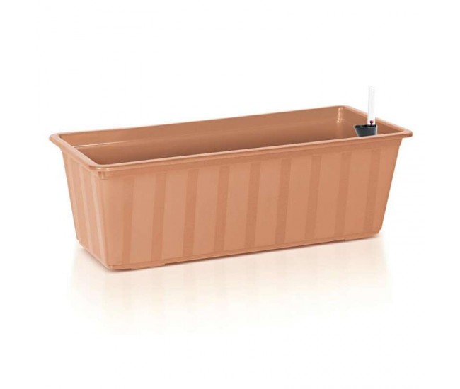 Jardiniera pentru flori cu sistem irigatie, 11 L, 60x18x14 cm, maro, Prosperplast