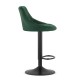 Scaun de bucatarie/bar, Artool, Kast, rotativ, catifea, verde si negru, 45.5x49x85-105 cm