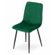 Scaun bucatarie/living, Artool, Turin, catifea, metal, verde si negru, 44.5x53x88.5 cm