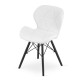 Scaun stil scandinav, Artool, Lago, piele ecologica, lemn, alb si negru, 47.5x52x74 cm