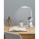 Lampa de birou, Jumi, model astronaut, lumina LED reglabila, brat ajustabil, alb, 11x32 cm