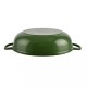 Oala de fonta emailata cu capac, maner din inox, verde, 5.5 L, Perfect Home