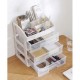 Organizator cosmetice, plastic, transparent, 23.5x6.5x27 cm, Isotrade