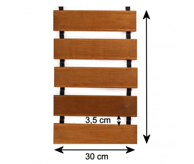 Poteca de gradina din lemn, maro, 30x600 cm