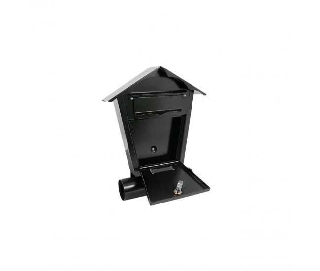 Cutie postala, cu loc pentru ziar, negru, format B6, 29.5x7.5x37.5 cm, Damech