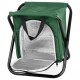 Scaun pliabil, gradina, camping, pescuit, cu geanta termoizolanta, verde, max 150 kg, 32x27x34 cm, Strend Pro