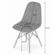 Scaun stil scandinav, Artool, Dumo, catifea, lemn, bej, 45x53x84 cm