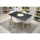 Scaun stil scandinav, Artool, Maro, PP, lemn, alb, 44.5x51x82.5 cm