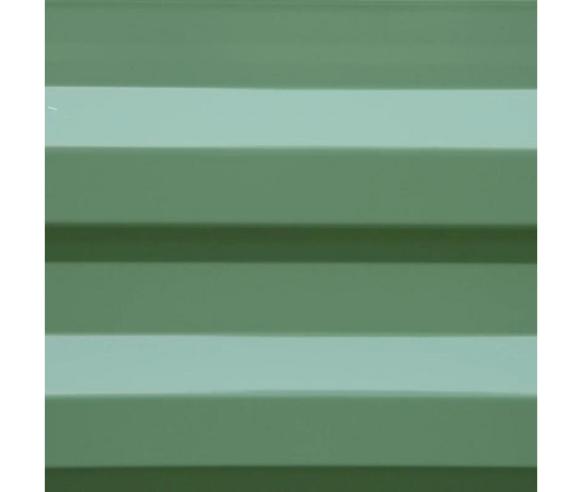 Set 2 paturi/straturi inaltate pentru flori, legume, din otel, verde, 100x100x30 cm