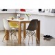 Set scaun stil scandinav, 4 bucati, lemn si PP, gri, max 125 kg, 46x50x82 cm 